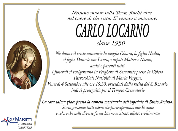 Locarno Carlo di anni 75